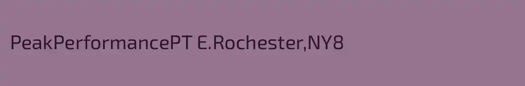 PeakPerformancePT E.Rochester,NY8